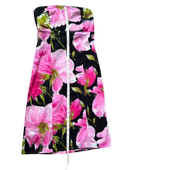 Pink and Black Strapless Sleeveless Dress size 6 - Picture 5 of 8